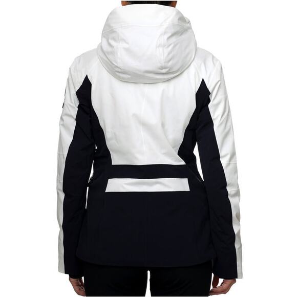 BOGNER Women's Dalya Hooded Two Tone Ski Jacket US 4 Small Off White WP NWOT - Picture 3 of 15